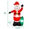 8ft Giant Inflatable Santa Claus with Lighted Gift Bag – All-Weather Outdoor Christmas Decor